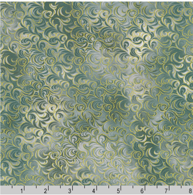 Mixed Metallics - Swirls Pewter SRKDM23067183 by Robert Kaufman