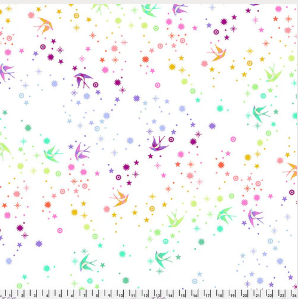 Tula Pink Fairy Dust White Minky by Free Spirit