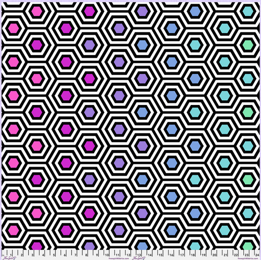 108" Tula Pink True Colors - Ink Hexi Backing by Free Spirit