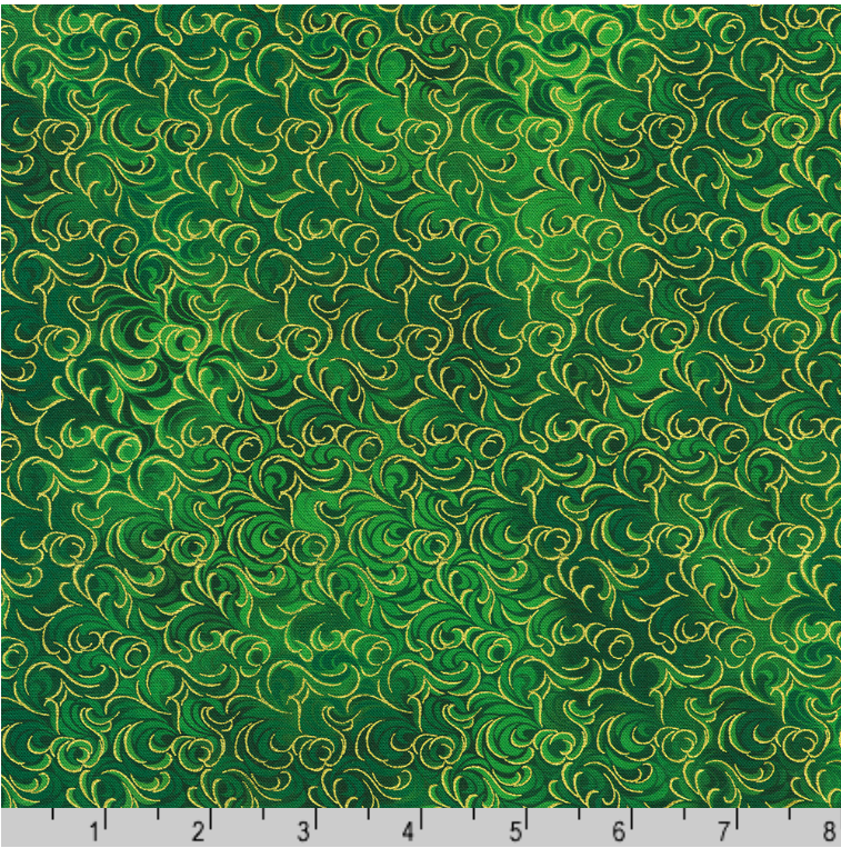 Mixed Metallics - Evergreen Green/Gold SRKDM-23067-224 by Robert Kaufman