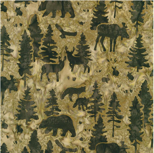 Woodland Wonders Batik - Walnut SRK-22936-323 by Robert Kaufman