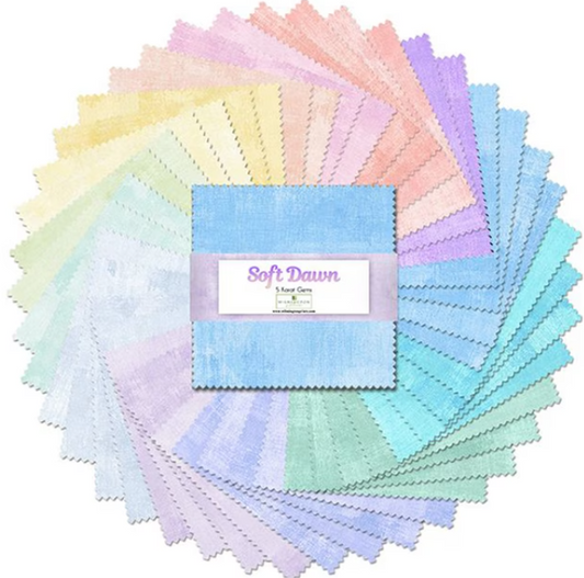 Soft Dawn - 5 Karat Gems - 5" Squares Pk of 42 507-113-507 by Wilmington Prints