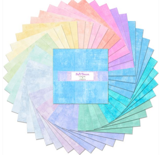 Soft Dawn - 10 Karat Gems Pkg of 42 512-113-512 - 10" Squares by Wilmington Prints