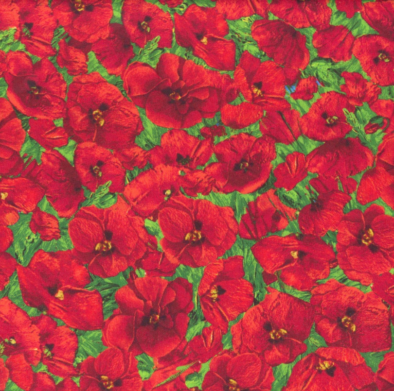 Painted Poppies -  CD3722 by Timeless Treasures