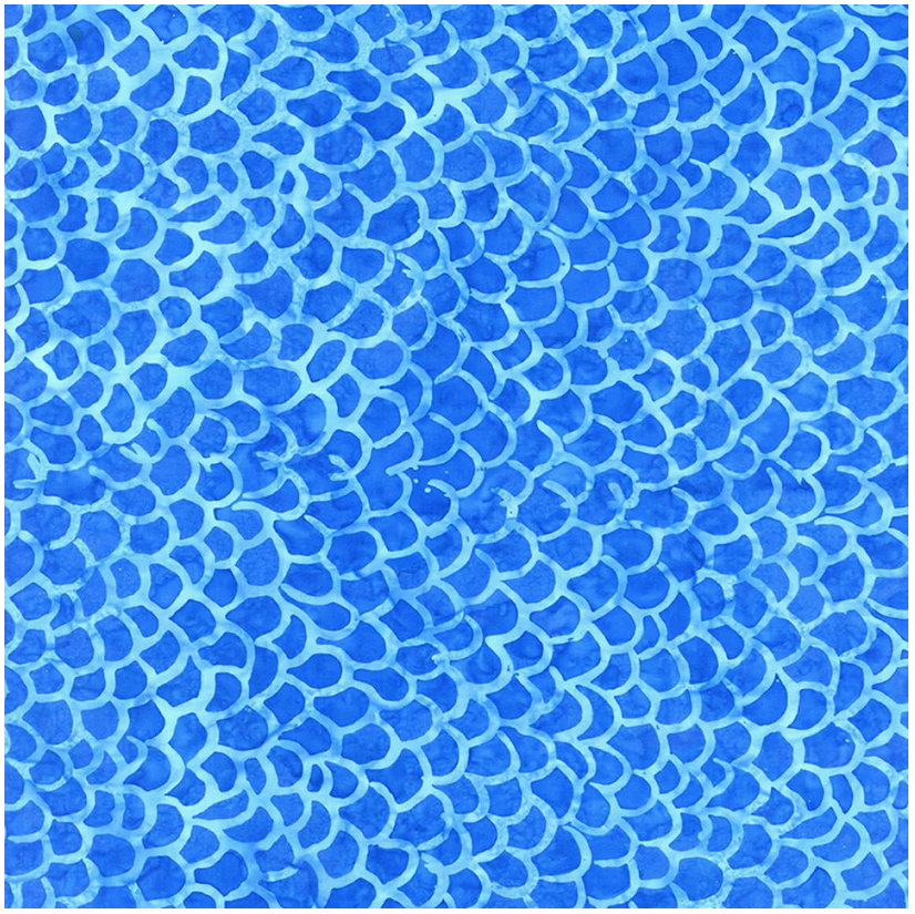Tonga Batiks - Happy Blue Fish Scales B2514 by Timeless Treasures