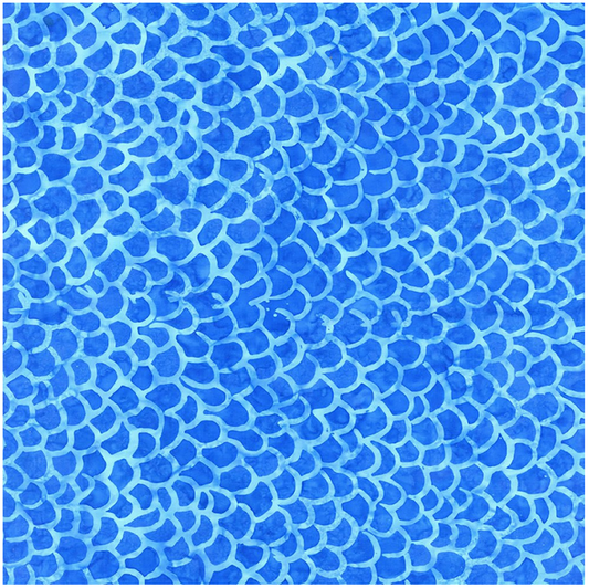 Tonga Batiks - Happy Blue Fish Scales B2514 by Timeless Treasures