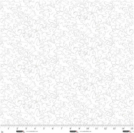 White on White - Best of Cream & Sugar - Scribbles 8927-01W by Studio E Fabrics