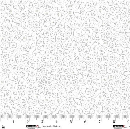 White on White - Best of Cream & Sugar - Dotted Swiss 8925-01W by Studio E Fabrics