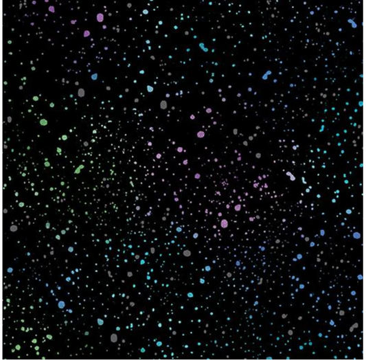 Dragonfly Wonder - Spatter Multi Black/Multi 16406P-12 by Benartex