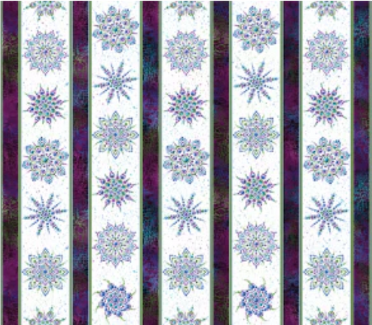 Dragonfly Wonder - On Dragonfly Wings Stripe White/Plum 16399-90 by Benartex