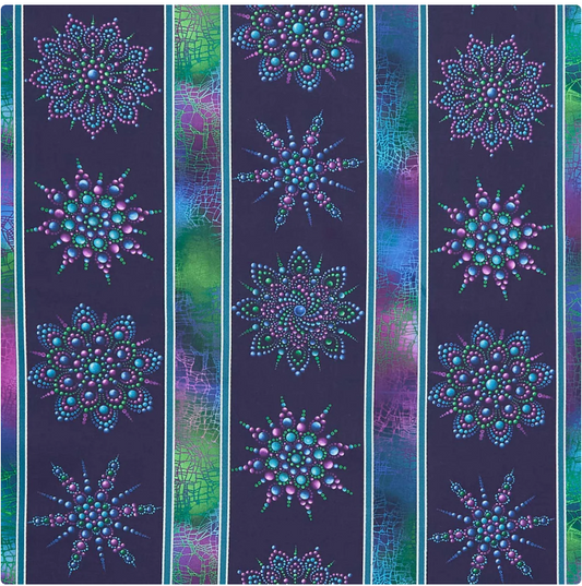 Dragonfly Wonder - On Dragonfly Wings Stripe Black/Plum 16399-91 by Benartex