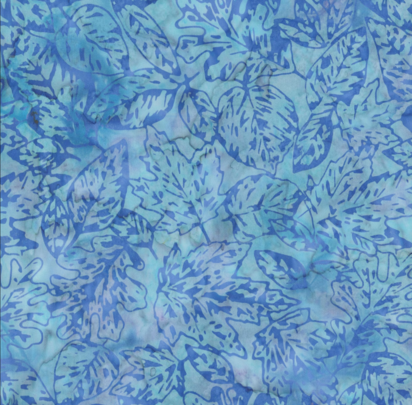 Tonga Batiks - Aqua Packed Leaves B3276 by Timeless Treasures