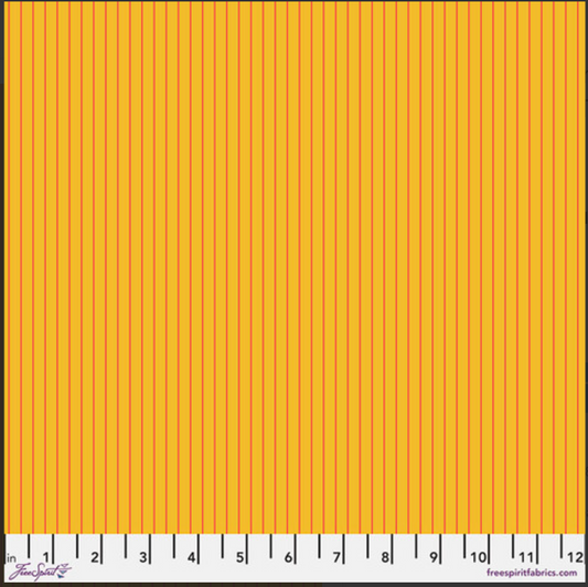 Tula Pink Tiny Stripes - Sunrise by Free Spirit