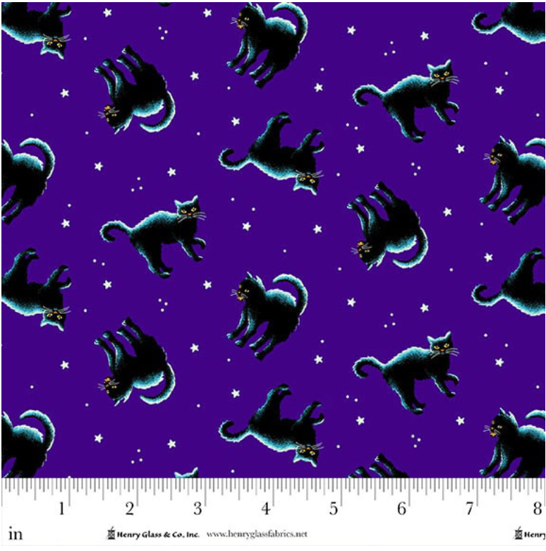 After Life Party - Glow Black Cats/Purple 1962G 59 by Henry Glass & Co.