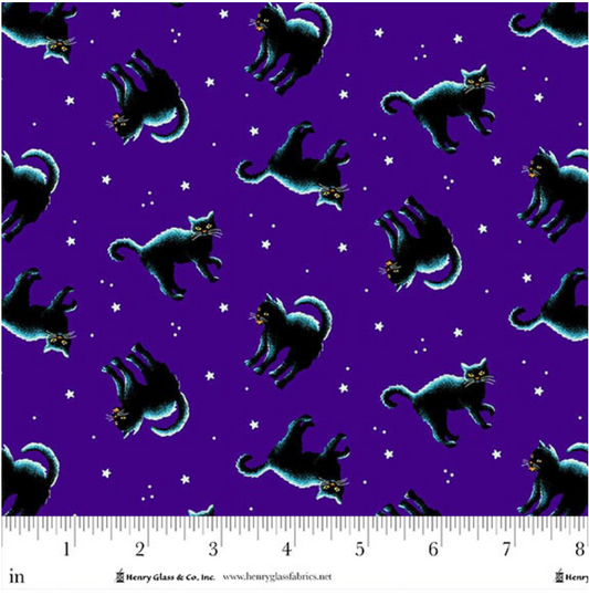 After Life Party - Glow Black Cats/Purple 1962G 59 by Henry Glass & Co.
