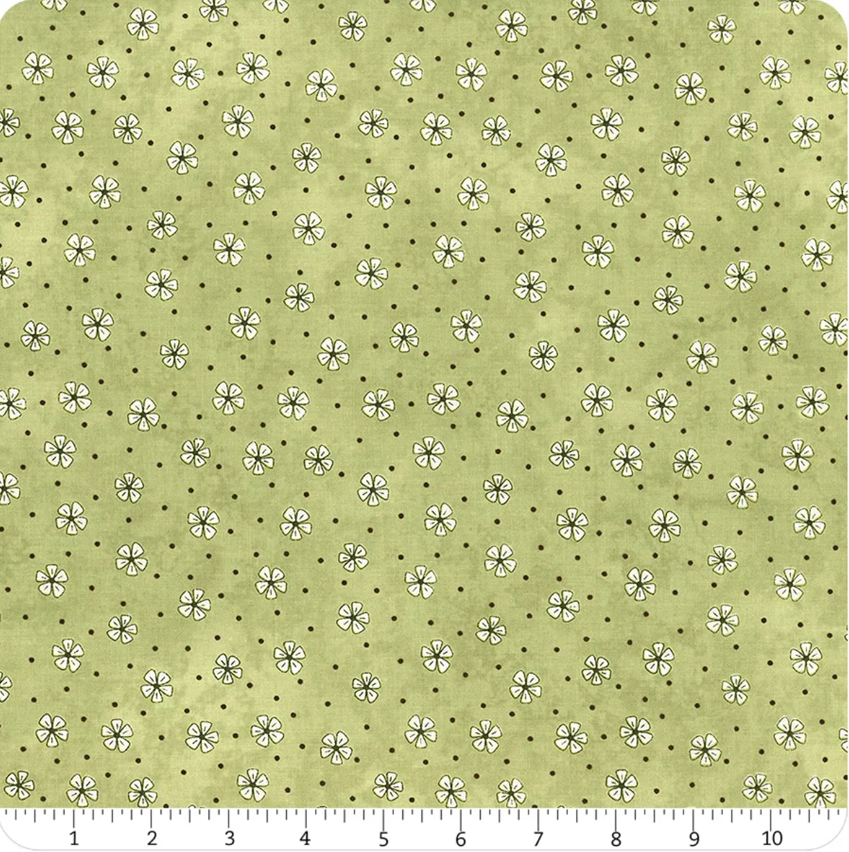 Pocketful of Posies - Green Posies 3394 66 by Henry Glass & Co.