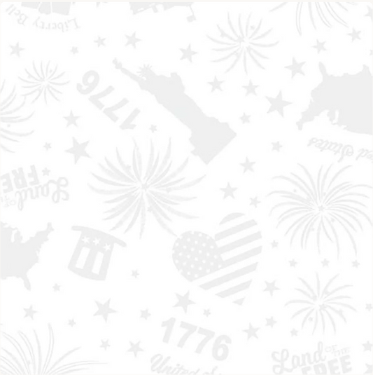 White on White - Star Spangled Whites Patriotic Icons 15368-09 by Benertex