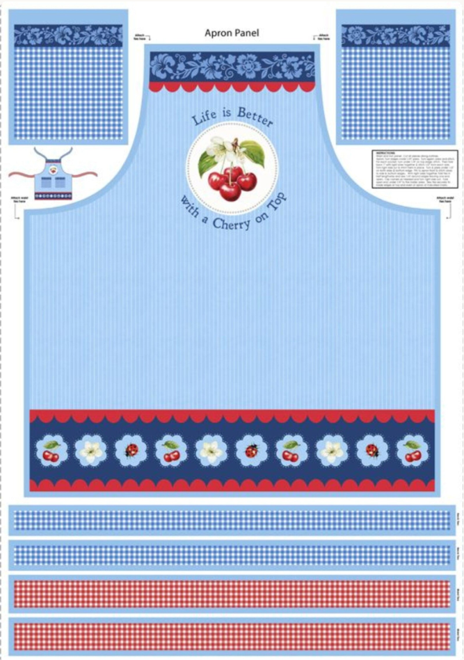 Sweet Cherry Apron Panel by Wilmington Prints (109)