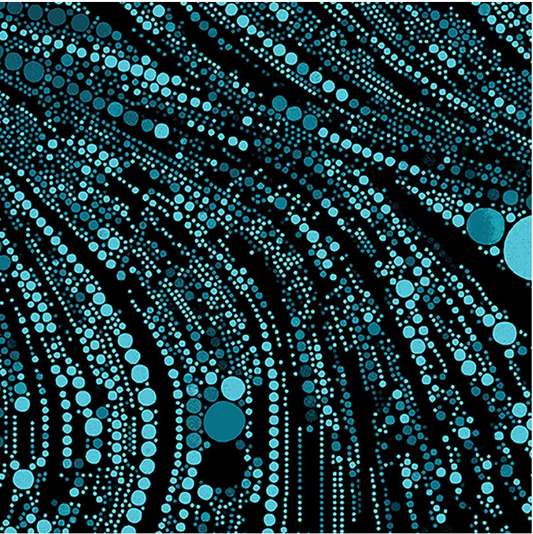 Cat Artistry - Circled Swirl Turquoise 16737-84 by Benartex