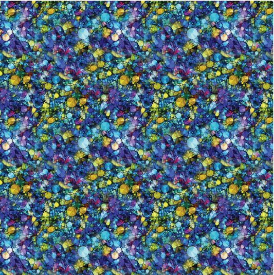 Cat Artistry - Sparkle Blue/Multi 16738-53 by Benartex