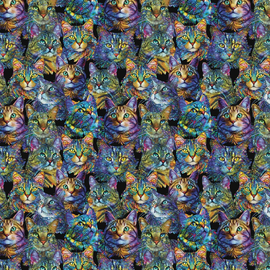 Cat Artistry - Portraits Multi 16734-99 by Benartex