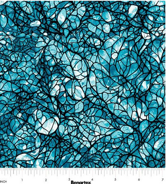 Cat Artistry - Glassine Turquoise 16736-84 by Benartex