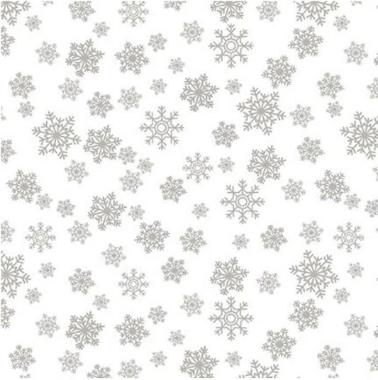 Quilters Flour - White on White Snowflakes 9942001W by Henry Glass & Co.
