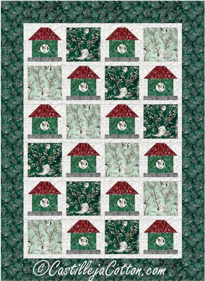 Twittering  Chickadees Quilt Pattern By Castillejal Cotton