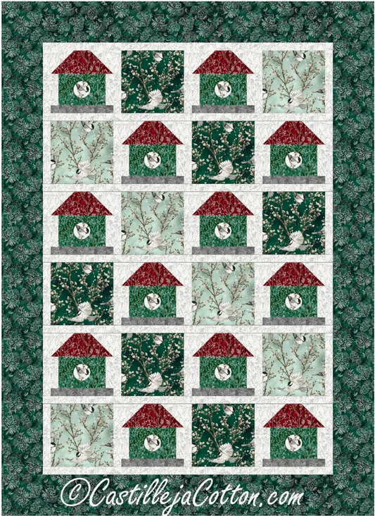 Twittering  Chickadees Quilt Pattern By Castillejal Cotton