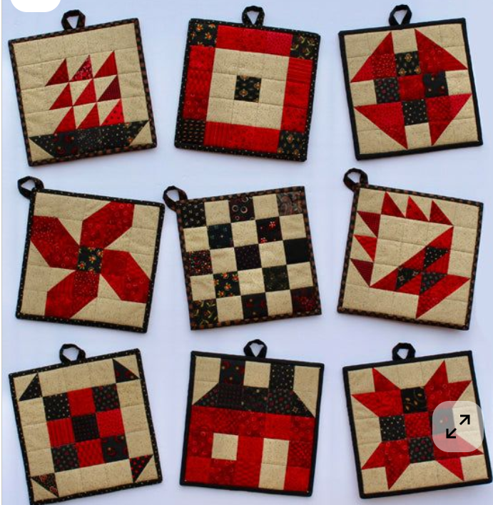 5-Patch Potholders: Classic - Pattern by Sandy Petsche