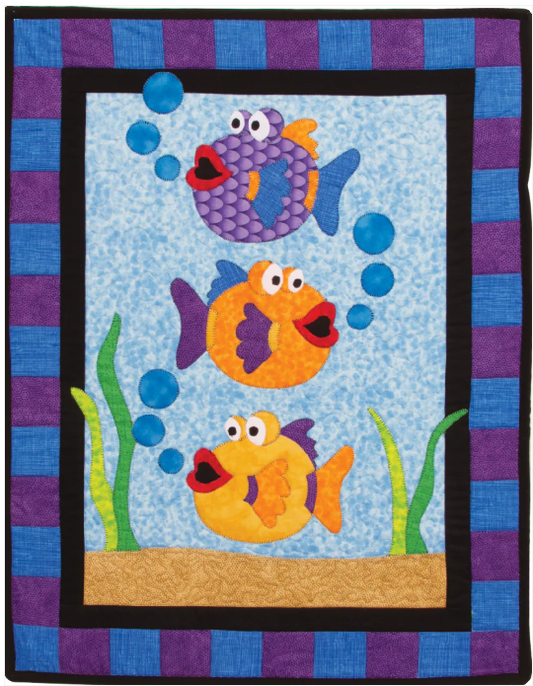 One Fish, Two Fish Wall Hanging or Quilt Pattern by The Whimsical Workshop