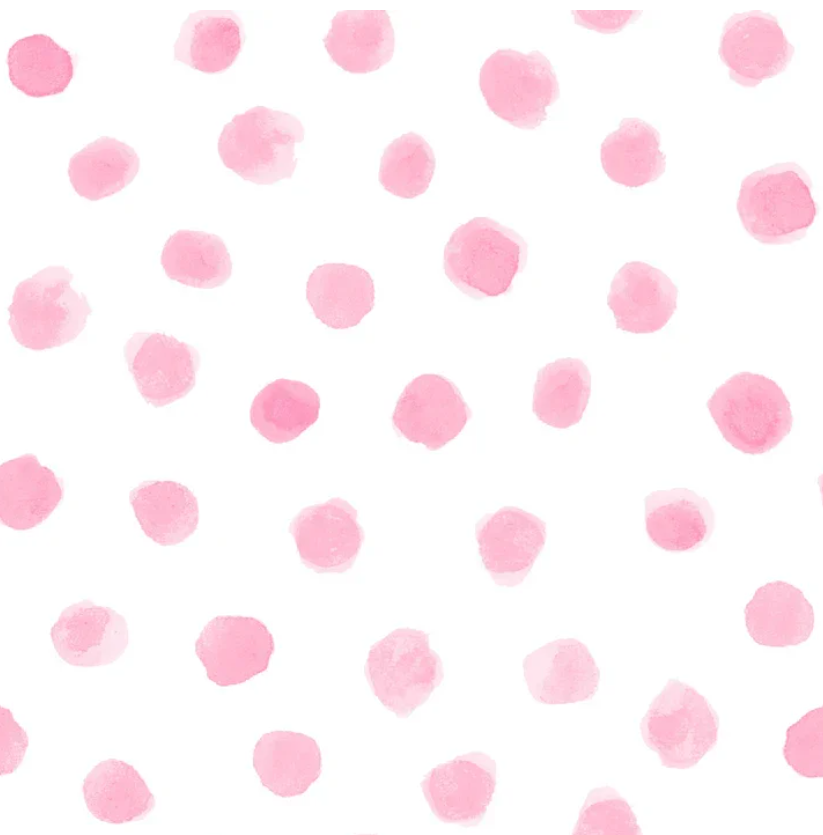 Savannah - Pink Dots on White Flannel 15463-PNK-D by 3 Wishes Fabric
