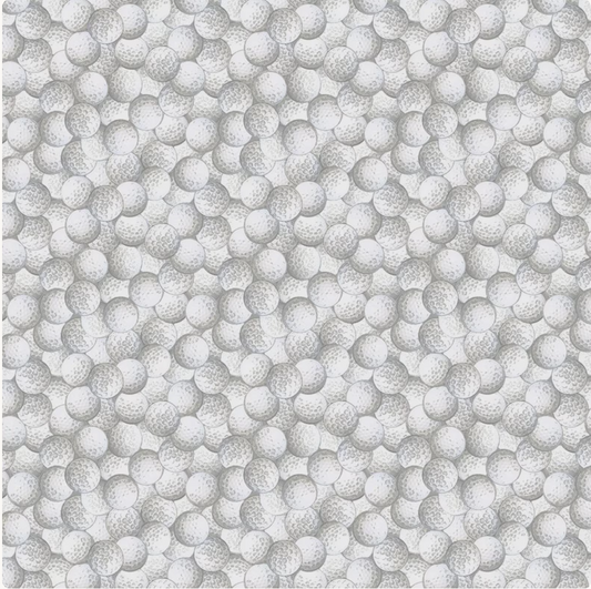 Tee Time - Packed Golf Balls White Y4784-1 by Clothworks
