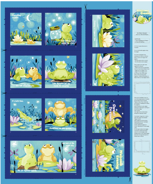 Paul's Pond Soft Book Panel by Clothworks