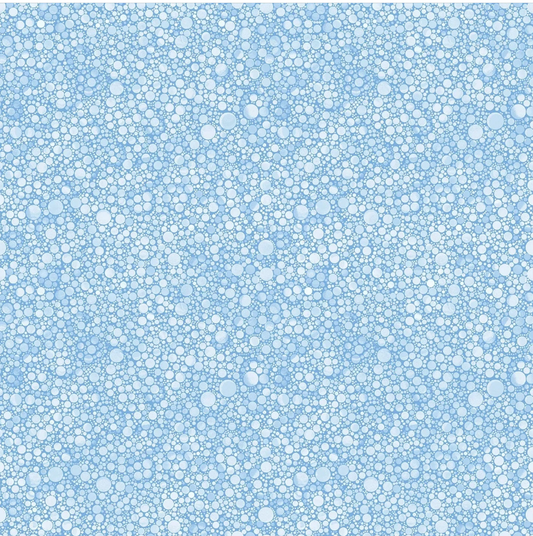 Cat Artistry - Circled Pop Light Blue 16739-05 by Benartex