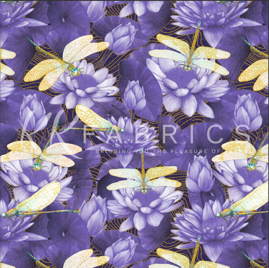 Twiglight Wings - Mystic Violet 5075-02 by Melvale Design Studio for KK Fabrics