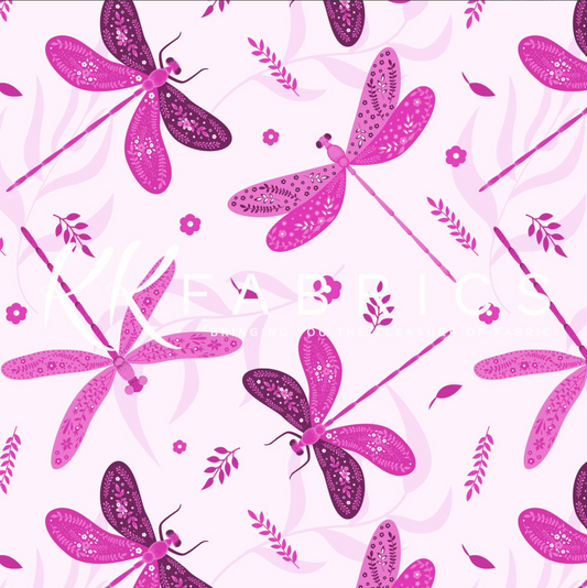 Twiglight Wings - Florals Magenta Twilight Wings 5075-09 by Melvale Design Studio for KK Fabrics