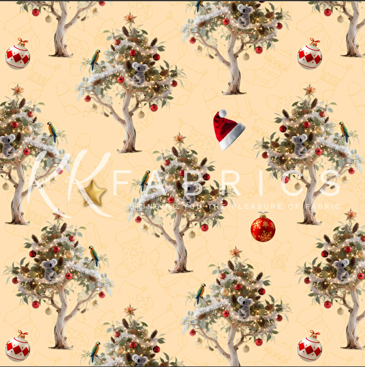 Gumtree Greetings - Gumtree Beige 5060-11 by KK Fabrics