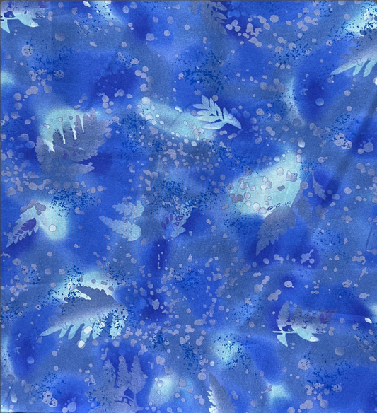 108" Fossil Fern - Royal Blue 528W-11 by Benartex