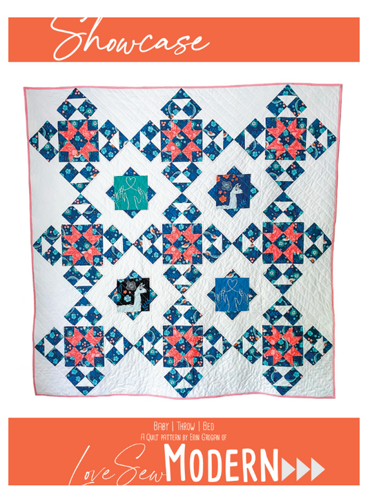 Showcase Quilt Pattern by Erin Grogan of Love Sew Modern