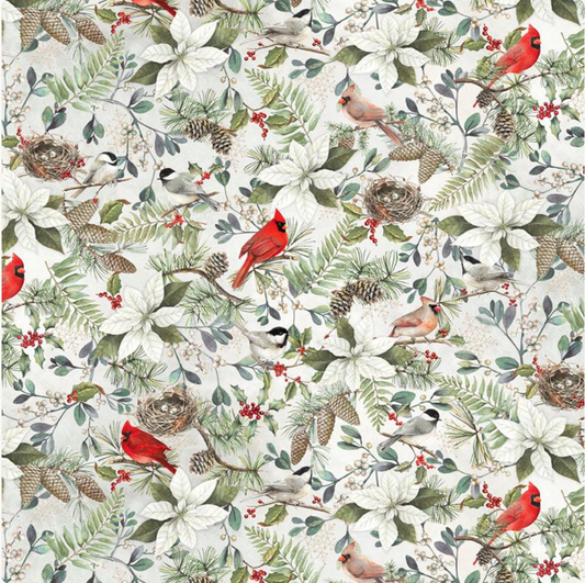 Winter Song - Packed Forest Foliaage WIS06231-MU by P & B Textiles