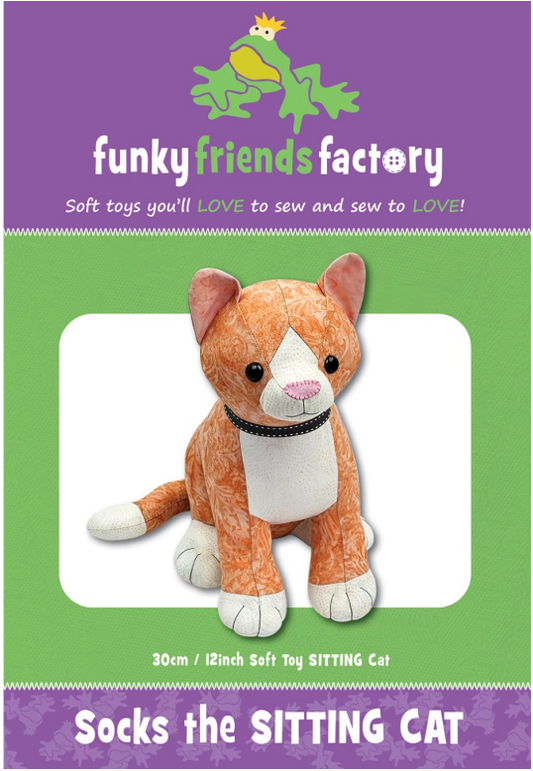 Funky Friends Factory - Socks the Sitting Cat