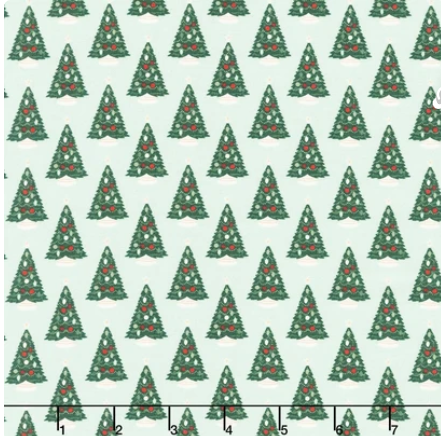 Christmas Traditions - Trees Mint C9591 by Riley Blake