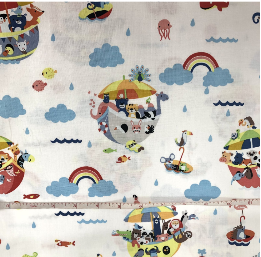 Noah's Ark - C9380 White by Riley Blake