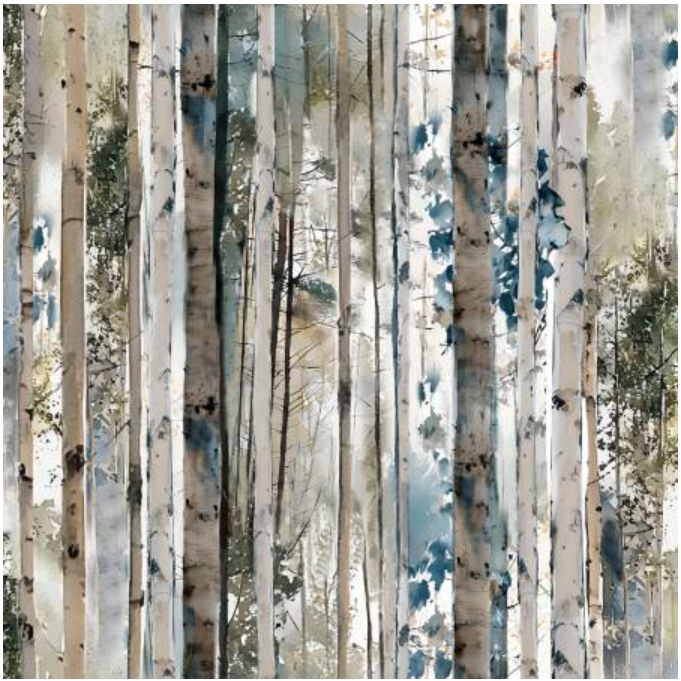 Blue Autumn - Rustic Birch 24591-BLU-MLT-D by 3 Wishes