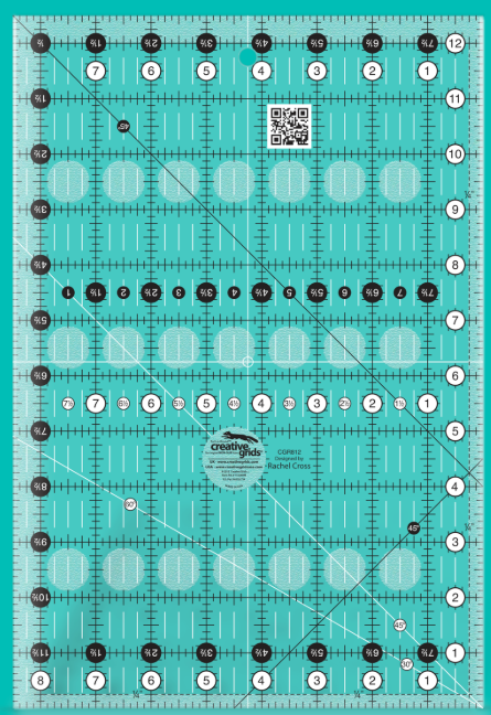 Creative Grids - 8 1/2" x 12 1/2" Turn-a-Round Ruler CGR812