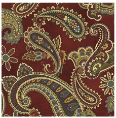 Shadow Mountain - Dover Hill Paisley on Dark Red 02191 19 by Benartex