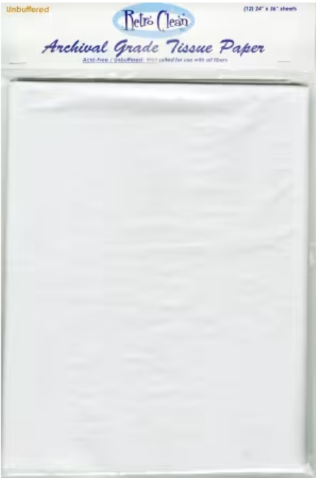 Archival Grade Tissue Paper - Pkg of 12 24" x 36" Unbuffered