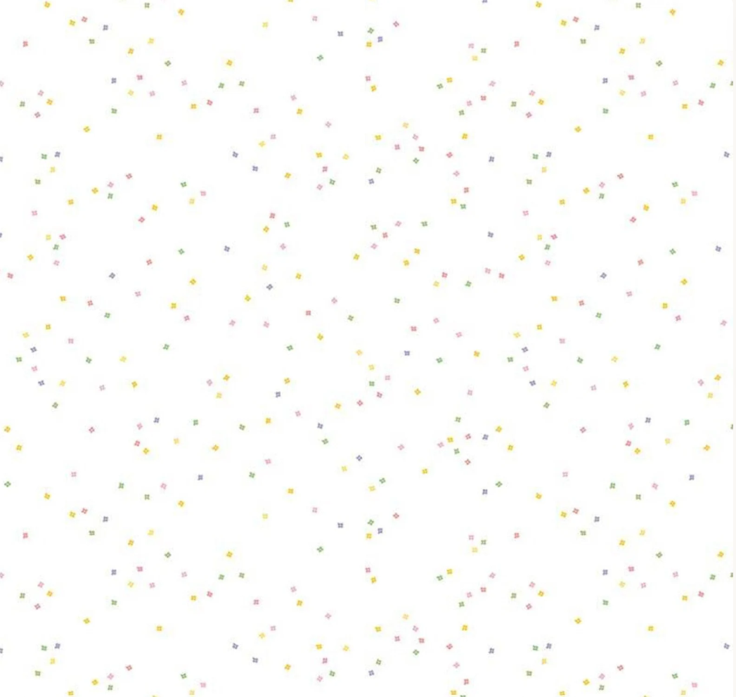 Blossom - Spring Pastels Confetti Blossoms on White C730 by Riley Blake
