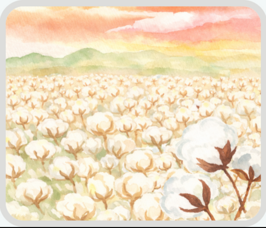 Nine Acres 80/20 Cotton Polyester Long-Staple Cotton Batting - Throw Size 80" x 60" Autumn Mid-Weight Natural